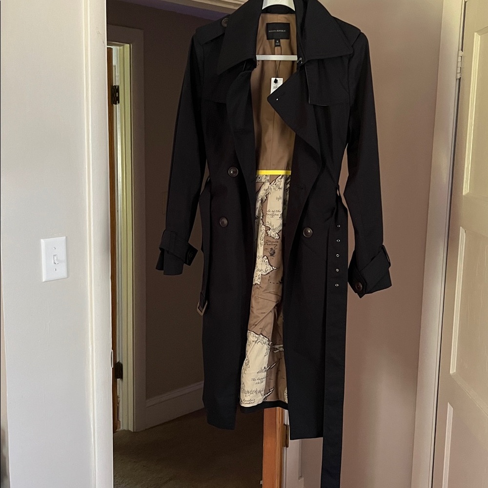 Banana Republic Black Trench Coat